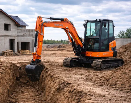 Výkopové práce malým bagrem